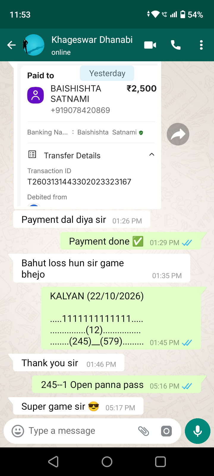 WhatsApp Chat Screenshot